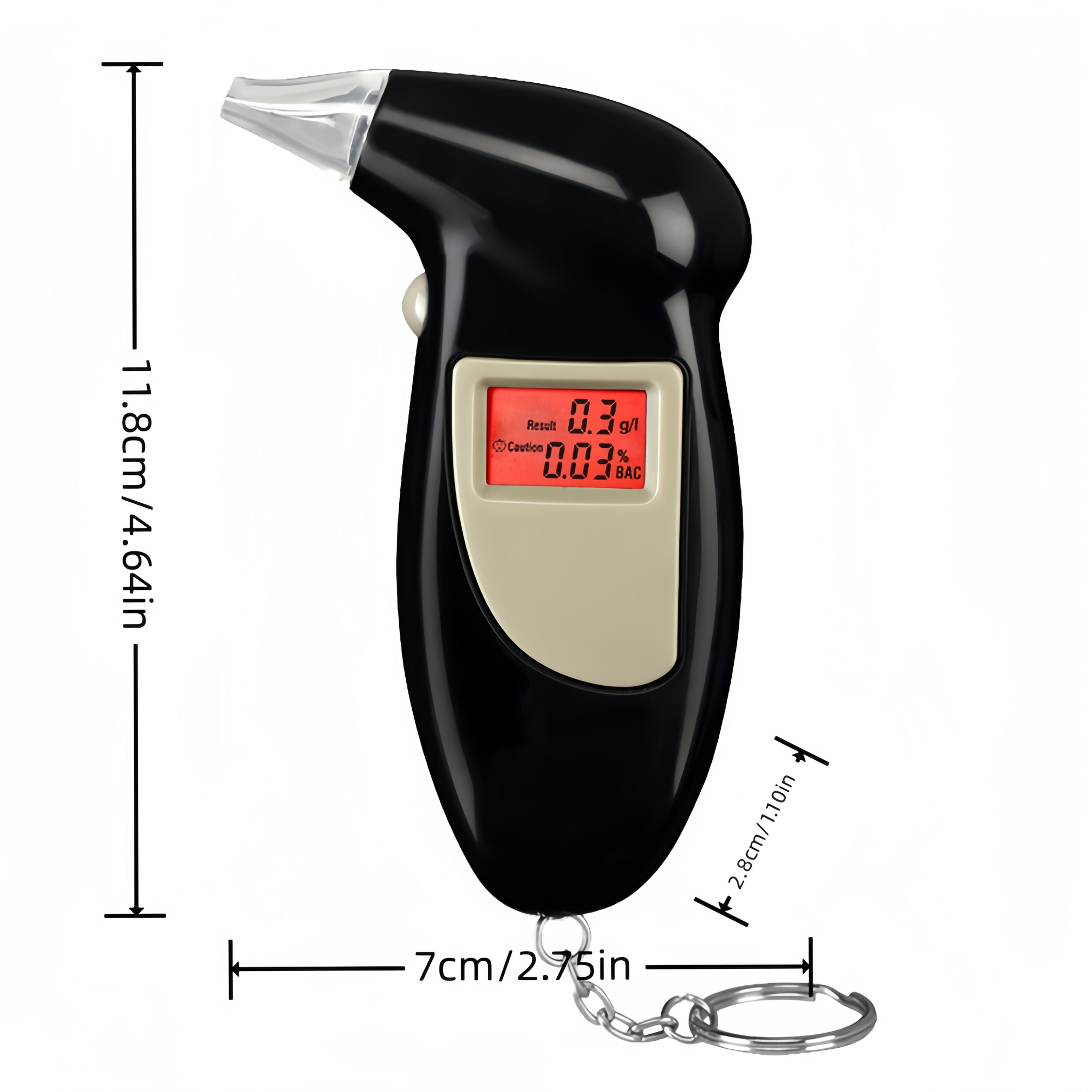 Digital Breath Alcohol Tester – Portable BAC Analyzer with LCD Display TARHUS Health & Beauty