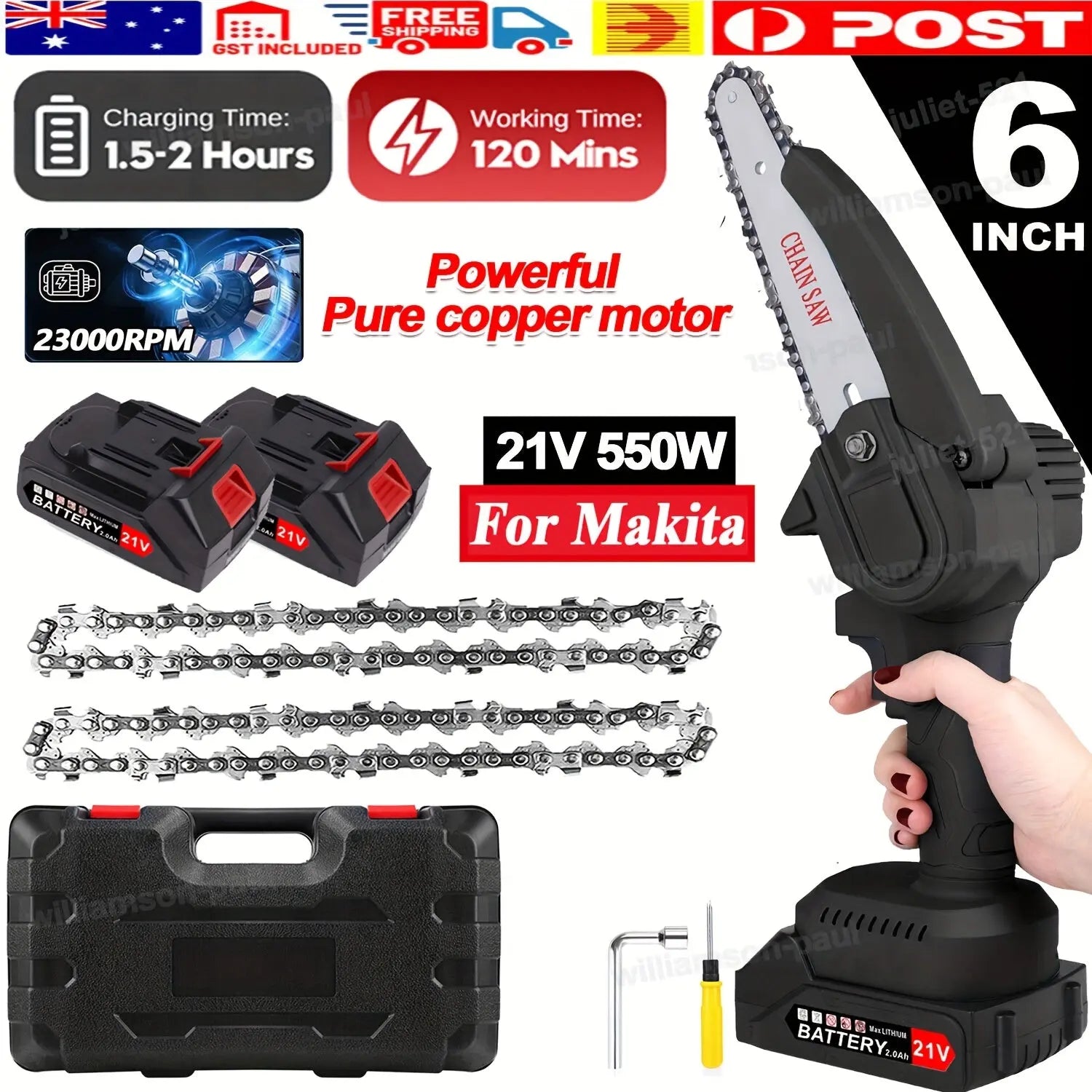 Handheld Portable Electric Chainsaw - TARHUS