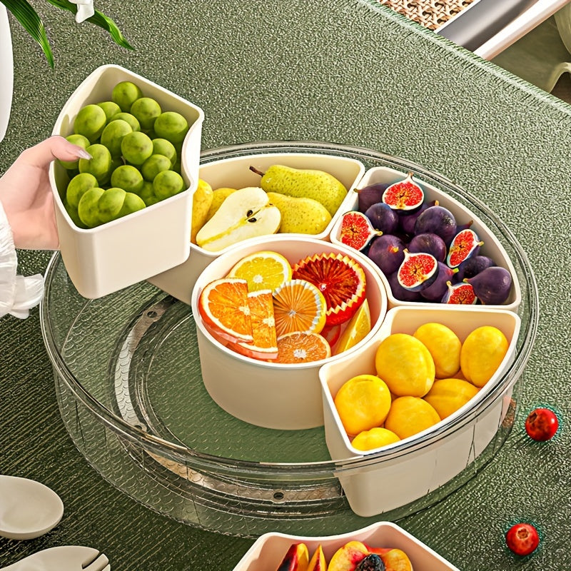 Rotating Snack Tray with Lid – Perfect for Parties & Holidays | SnackSpin TARHUS Kitchen