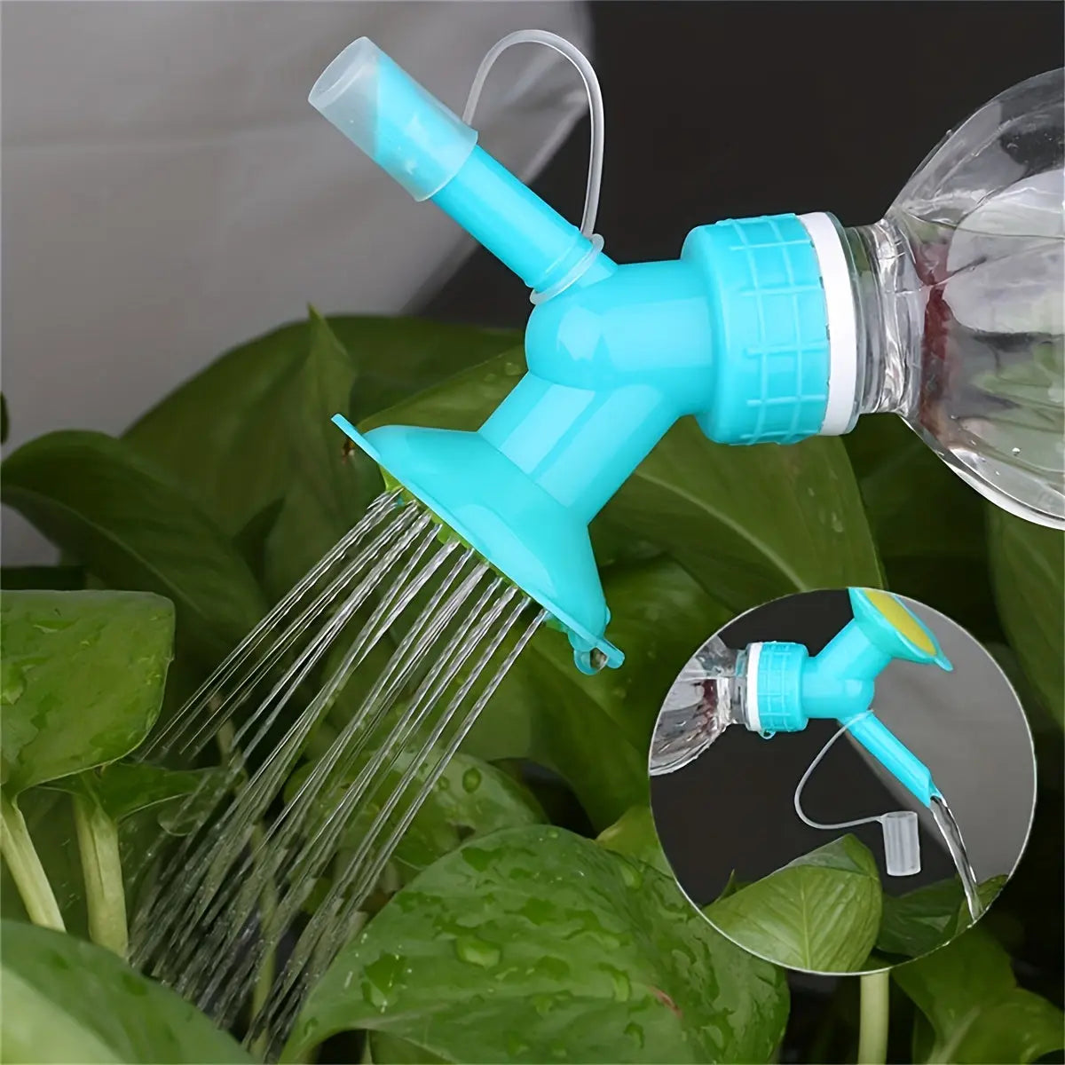 Dual-Use Watering Bottle Nozzle – Fits Standard Soda Bottles, Versatile Spray Head TARHUS Garden