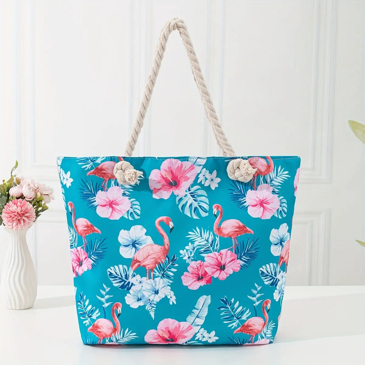 Amara | Blue Mandala Print Tote Bag – Casual Rope Handle Shoulder Bag TARHUS Shoulder Bag