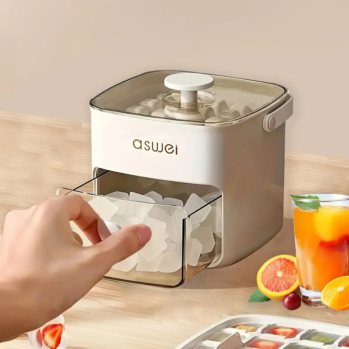 FrostEase | Easy-Press Ice Cube Tray Set – 48-Cube Freezer Mold with Storage Box TARHUS Electronics & Gadgets