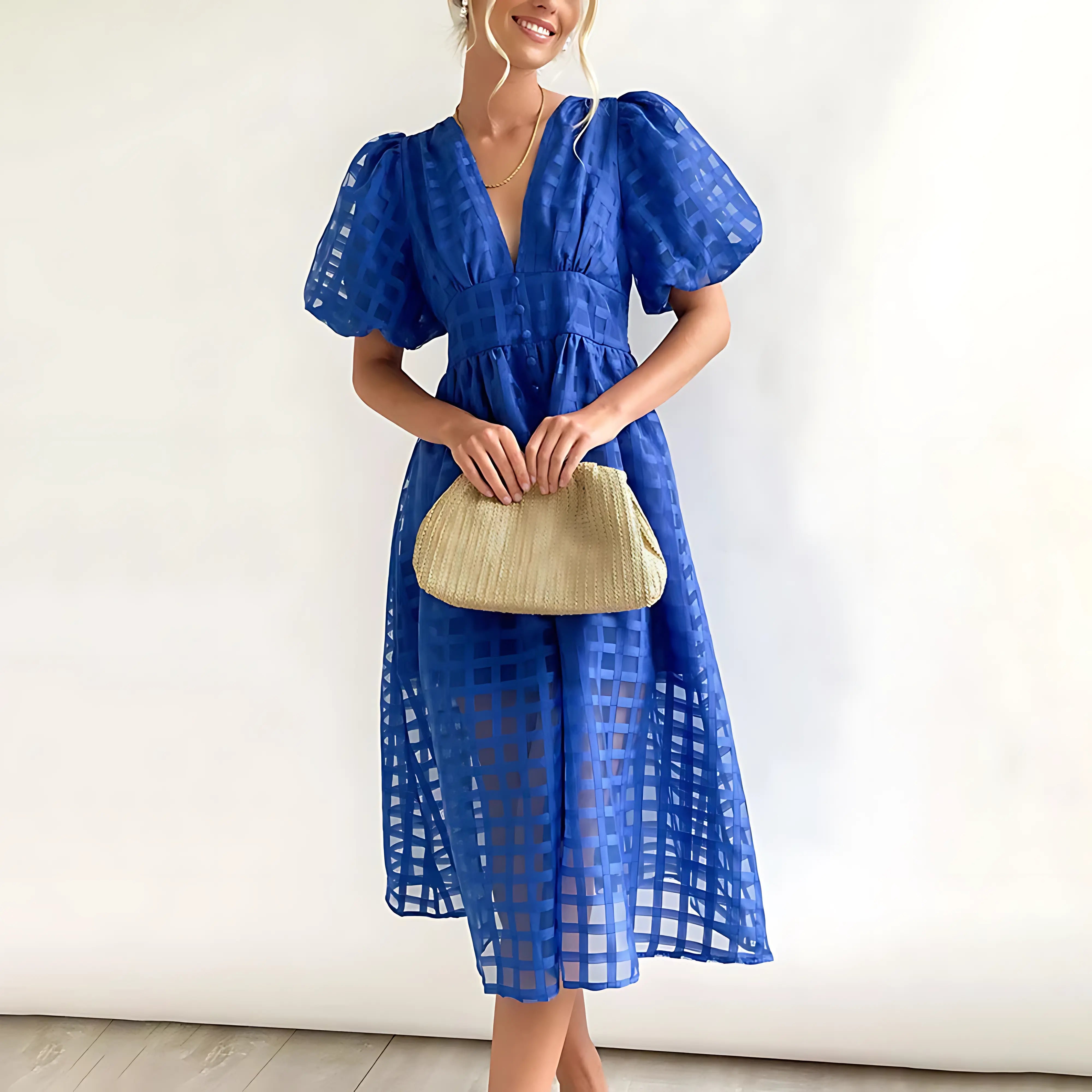 Julia - Elegant Summer Midi Dress - TARHUS