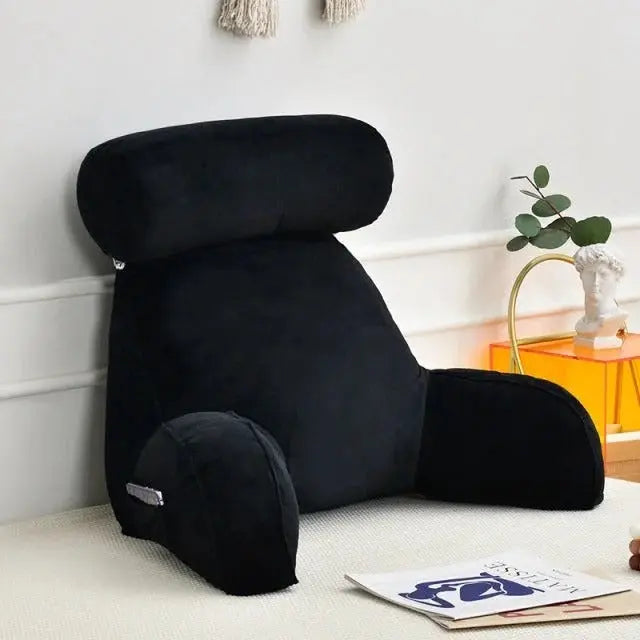 Backrest Pillow with Arms | Adjustable Headrest – Bed & Sofa Comfort TARHUS Support Pillow