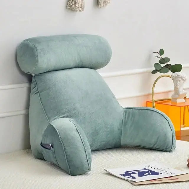 Backrest Pillow with Arms | Adjustable Headrest – Bed & Sofa Comfort TARHUS Support Pillow