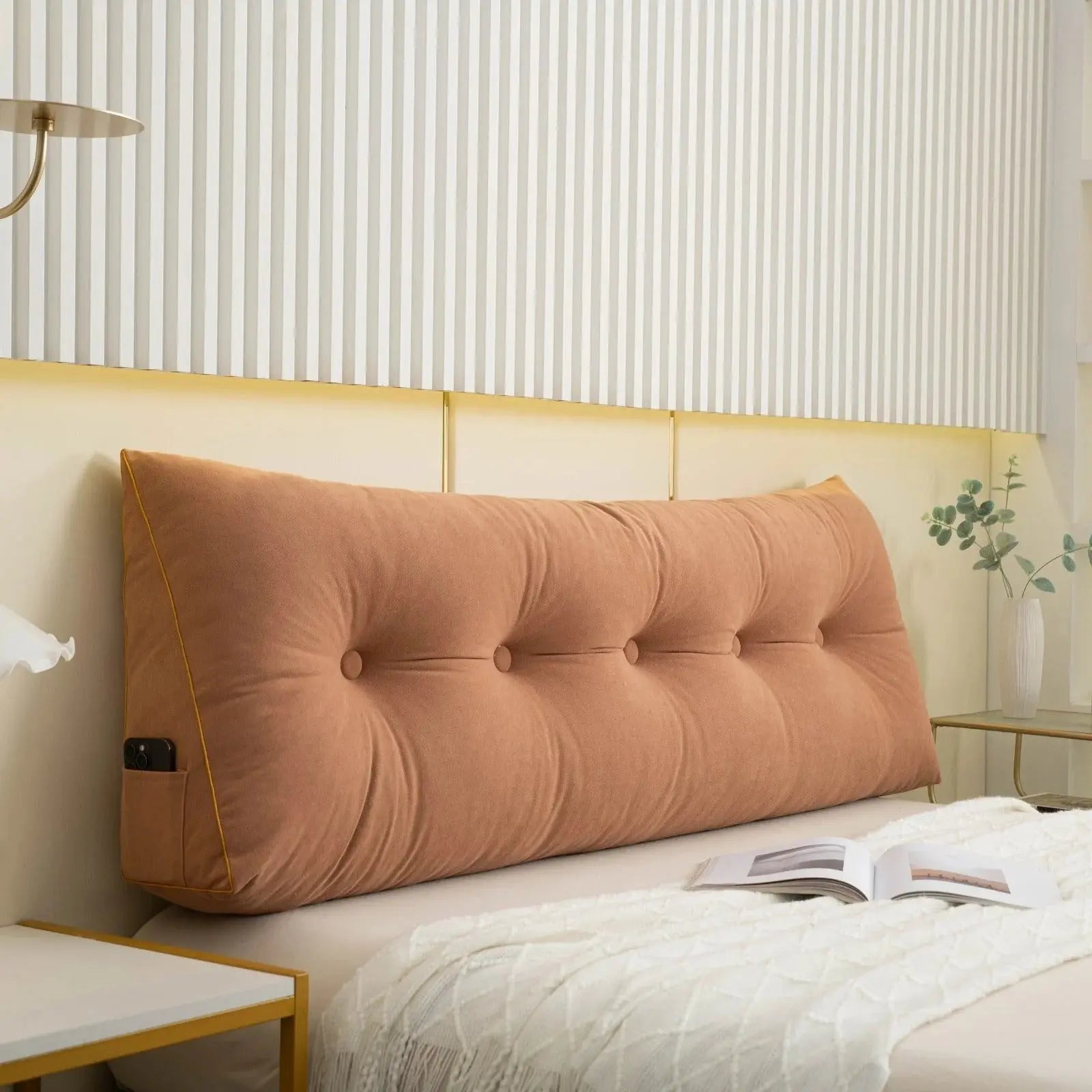 Wedge Backrest Pillow | Ergonomic Support – Bed & Sofa Comfort TARHUS Luxury HeaderBoard Wedge Pillow