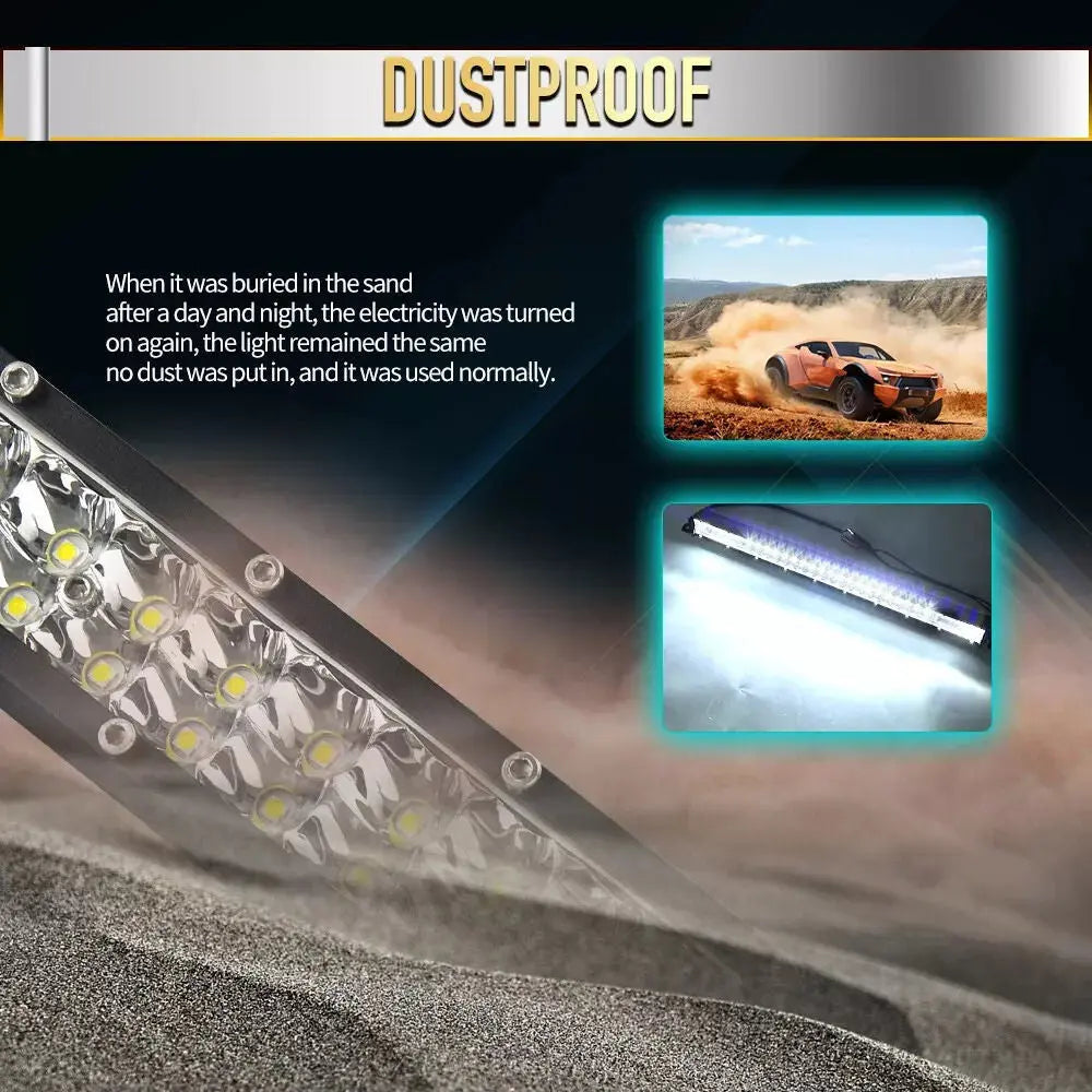 LED Light Bar for Trucks, SUVs & Boats – Waterproof Off-Road Flood - TARHUS