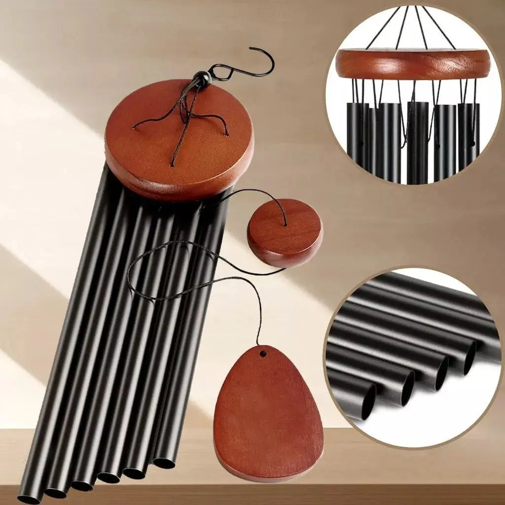 Deep Tone Wind Chimes for Garden or Patio – Large Tuned Metal Wind Bells with Soothing Resonant Sound - TARHUS