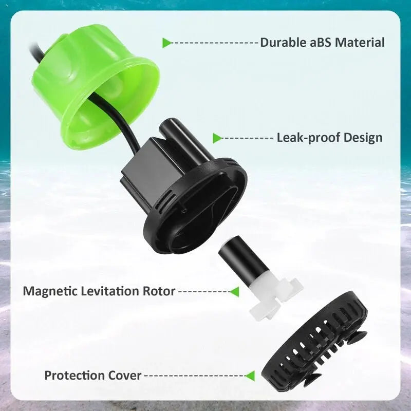 Submersible Aquarium Water Pump – Ultra-Quiet Fish Tank Pump with Adjustable Flow for Fresh Water - TARHUS