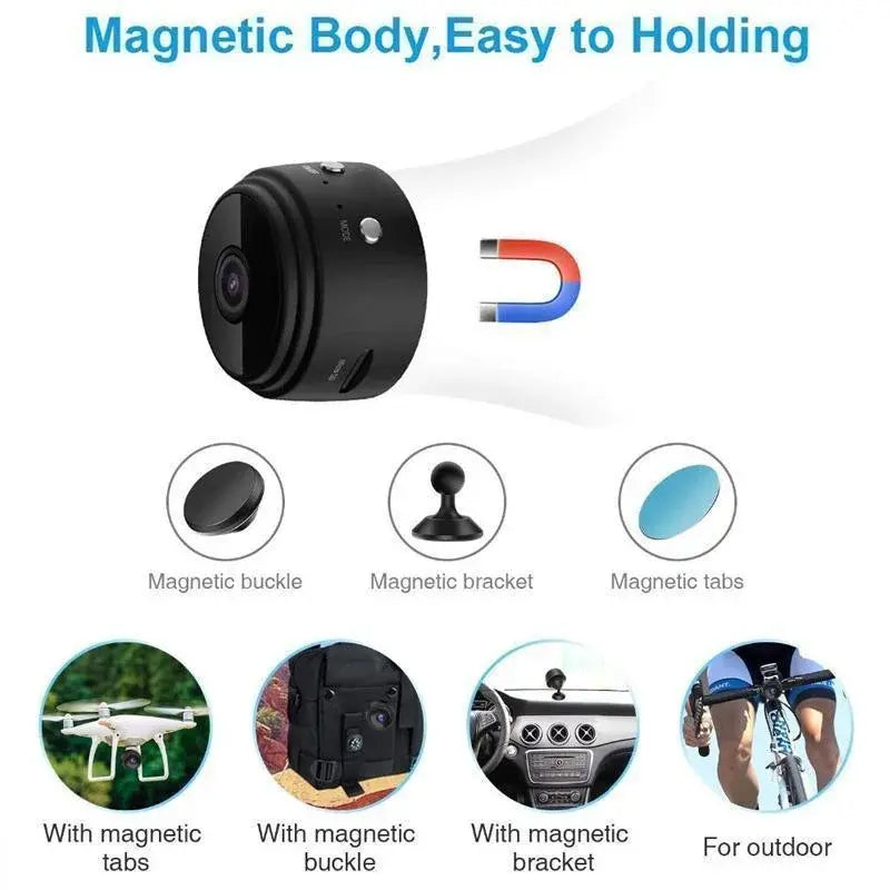 1080p Magnetic WiFi Mini Camera – Wireless Hidden Security Cam - TARHUS