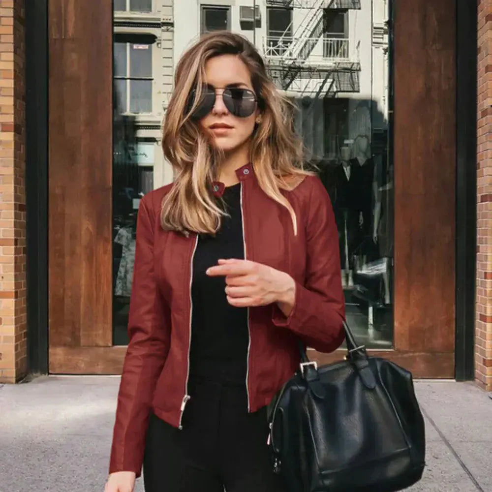 Charlotte - Italian Leather Jacket TARHUS Women Clothing