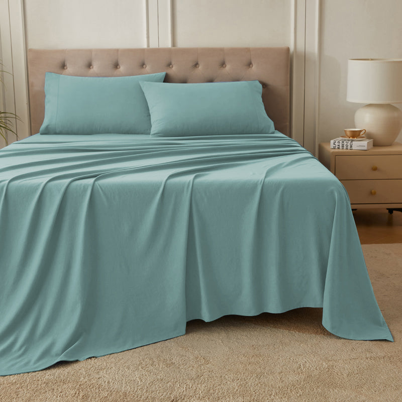 4-Piece Ultra-Soft Organic Softwash Cotton Bed Sheet Set TARHUS Sheet Set