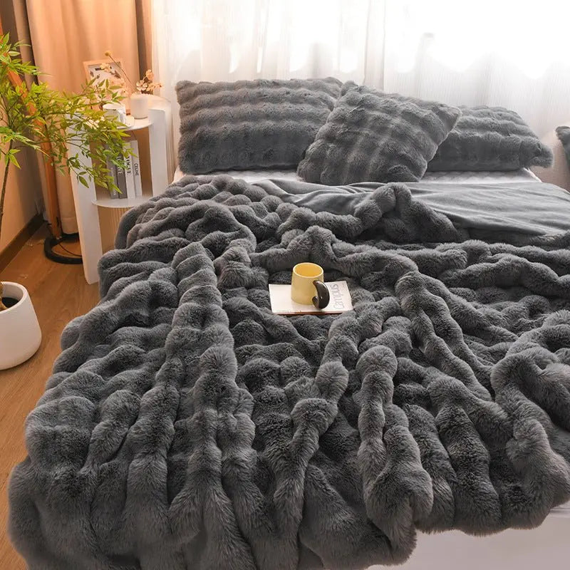 The Square Fleece Blanket – Ultra-Soft Plush Throw for Couch, Bed & Travel | Lightweight, Warm & Machine Washable - TARHUS