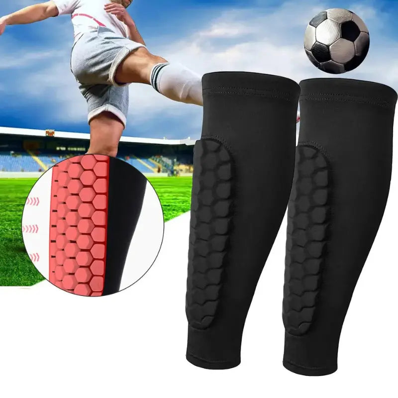 1 Pair Honeycomb Soccer Shin Guards – Lightweight Padded Protection for Youth & Adults - TARHUS