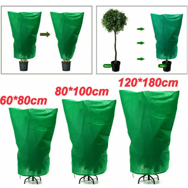 Plant Thickened Drawstring Bag Freeze Protection Covers - TARHUS