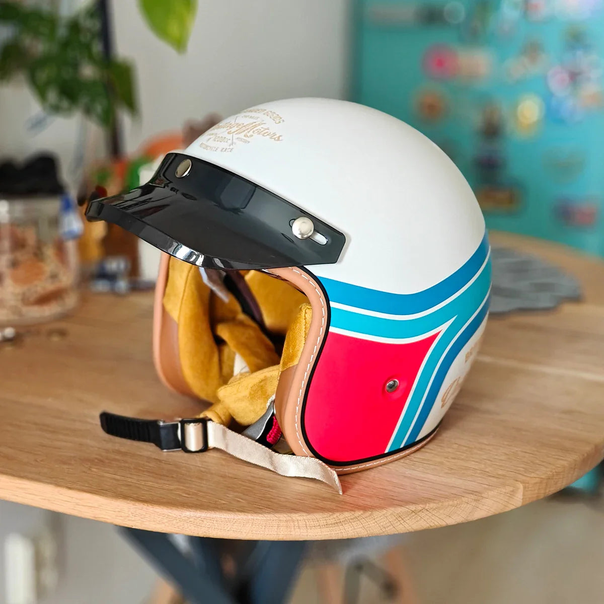 The Street King | Vintage Open Face Helmet – DOT & ECE Approved TARHUS Motorcycle & Bicycle