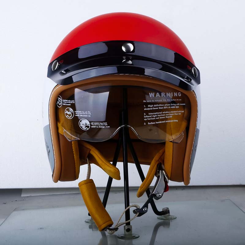 The Street King | Vintage Open Face Helmet – DOT & ECE Approved TARHUS Motorcycle & Bicycle