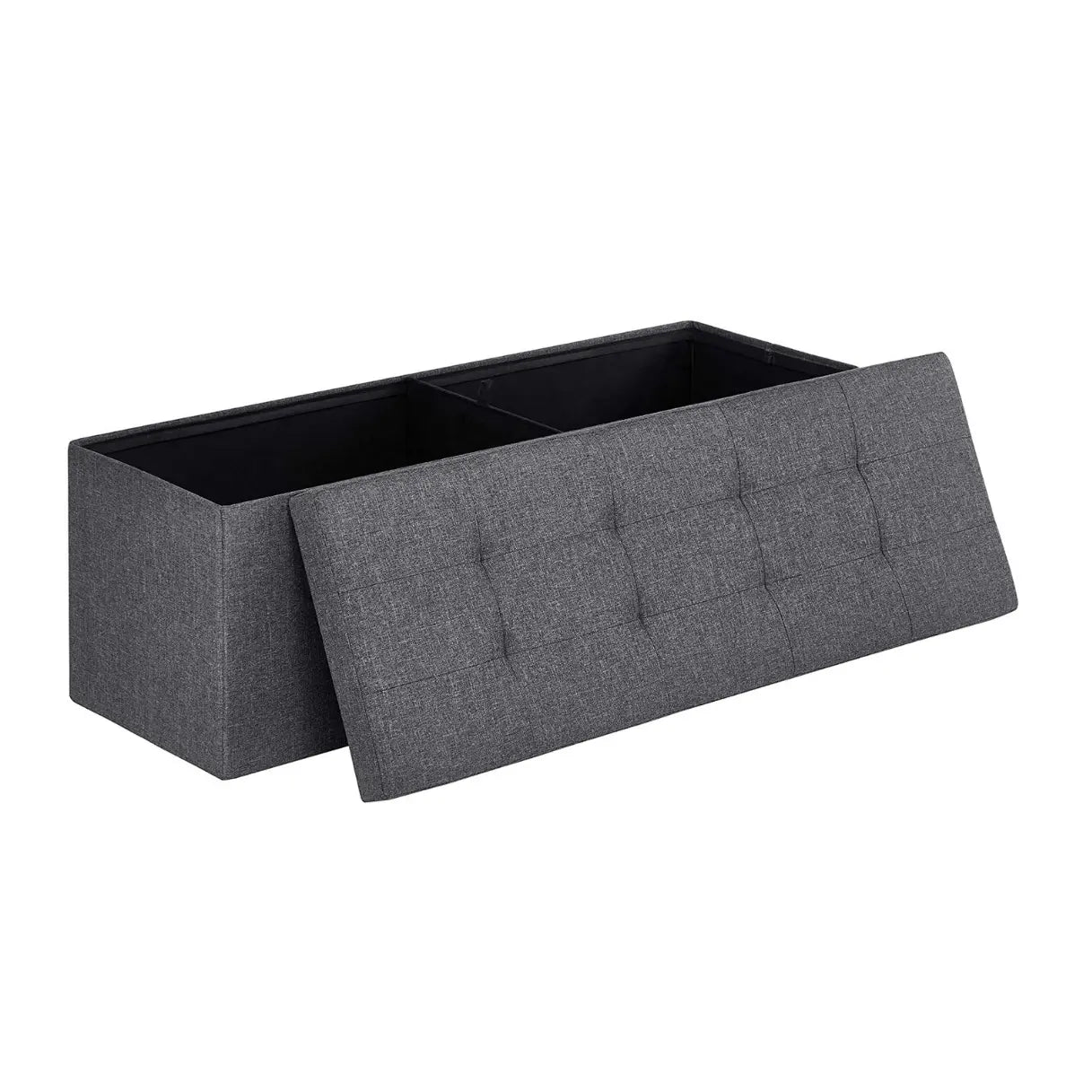 Storage Ottoman Bench Fabric Large - Grey - TARHUS