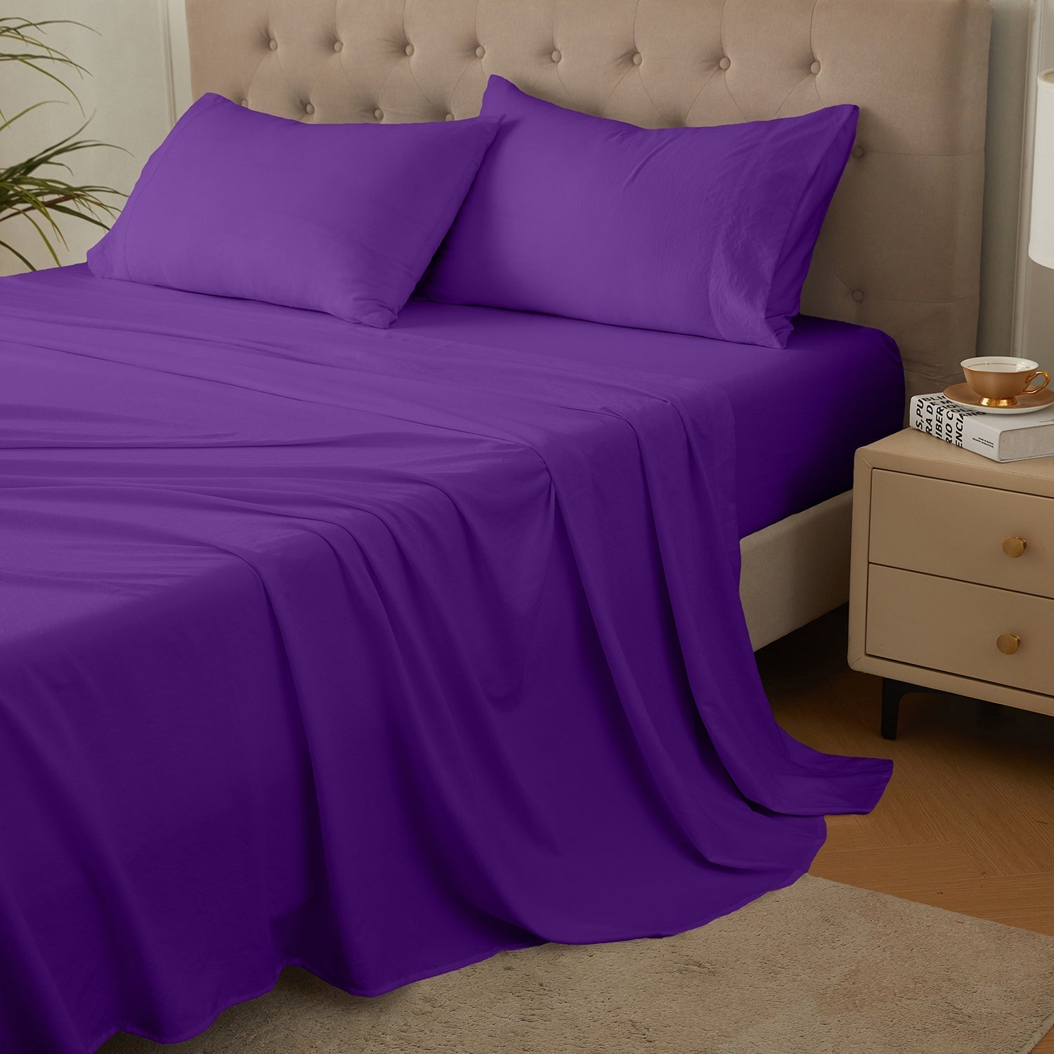 4-Piece Ultra-Soft Organic Softwash Cotton Bed Sheet Set TARHUS Sheet Set