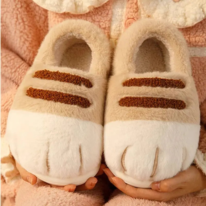 Cat Paw Slippers – Ultra-Soft Plush Animal Paw Slippers for Women & Men - TARHUS