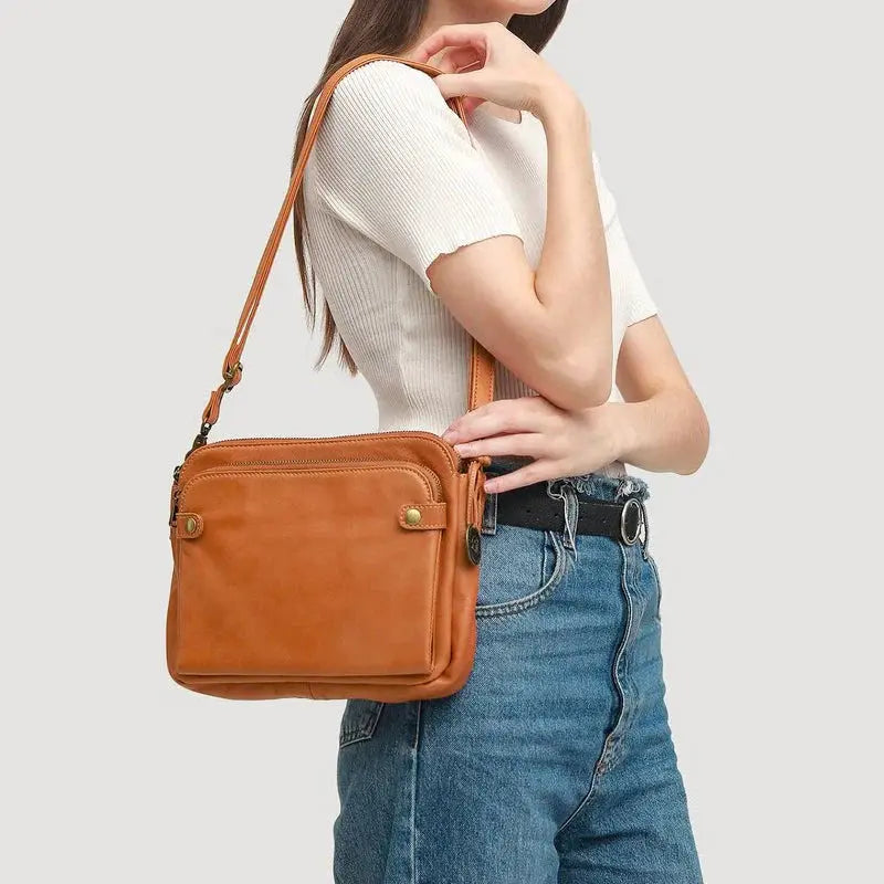 LuxeLeather - Leather Crossbody Bag Tarhus