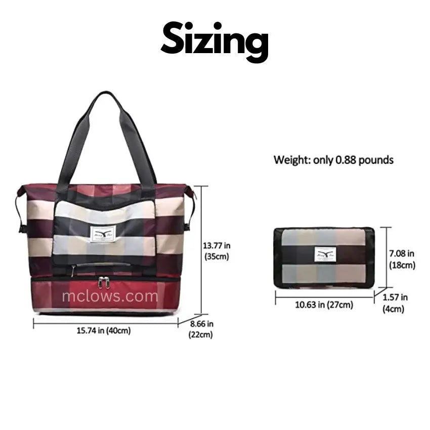 All-in-One Collapsible Wet & Dry Travel Duffel Bag Tarhus