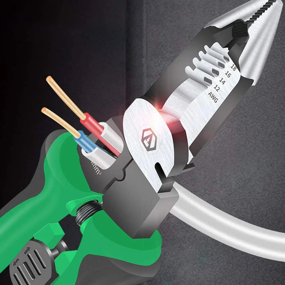 Professional Electrician’s 9-in-1 Cutting & Stripping Pliers – Multi-Tool Tarhus