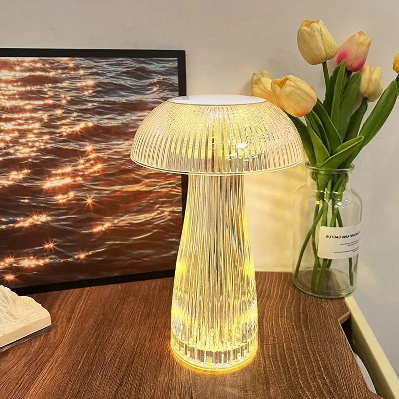 Crystal Mushroom Lamp – Elegant LED Night Light for Bedroom & Home Decor Tarhus