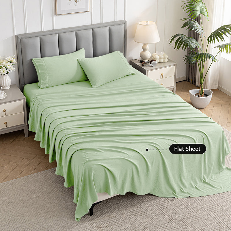 Green Egyptian Cotton Flat Sheet TARHUS  Flat Sheet