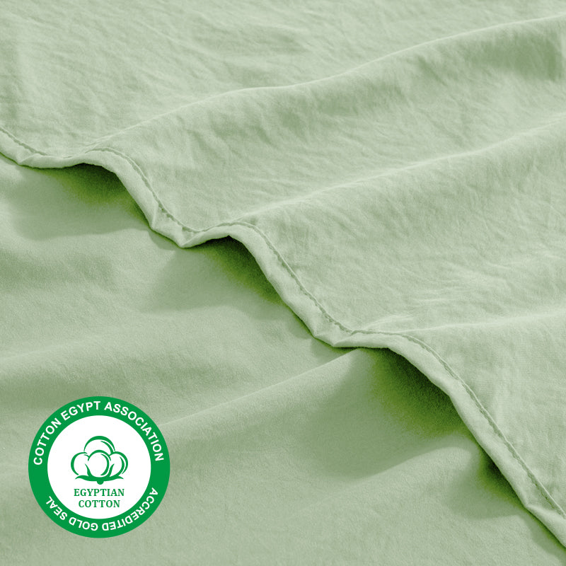 Green Egyptian Cotton Flat Sheet TARHUS  Flat Sheet