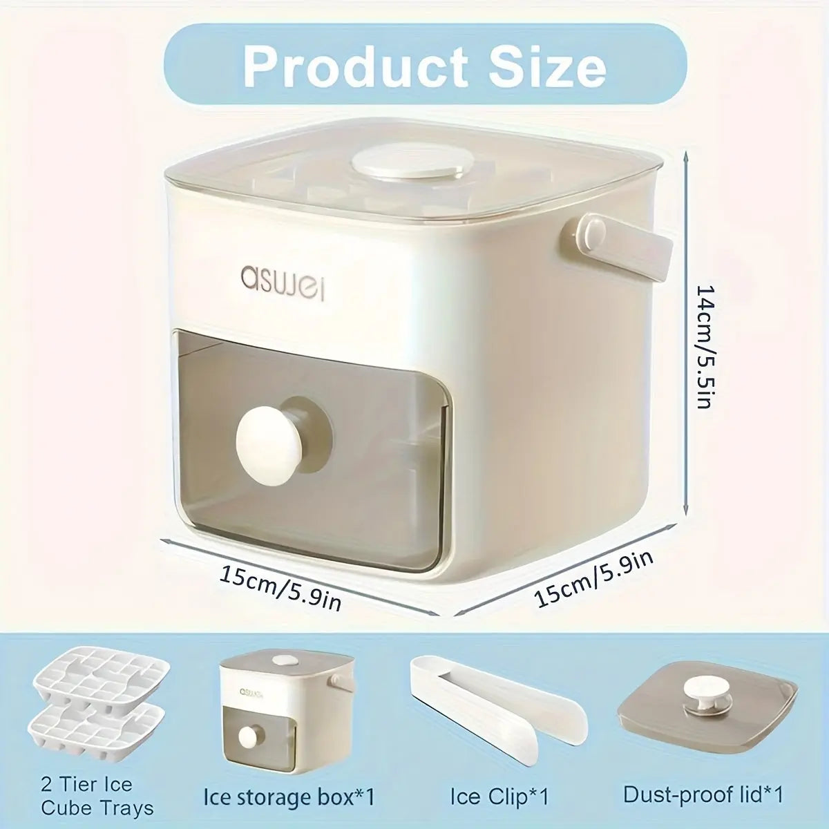 FrostEase | Easy-Press Ice Cube Tray Set – 48-Cube Freezer Mold with Storage Box TARHUS  Electronics & Gadgets