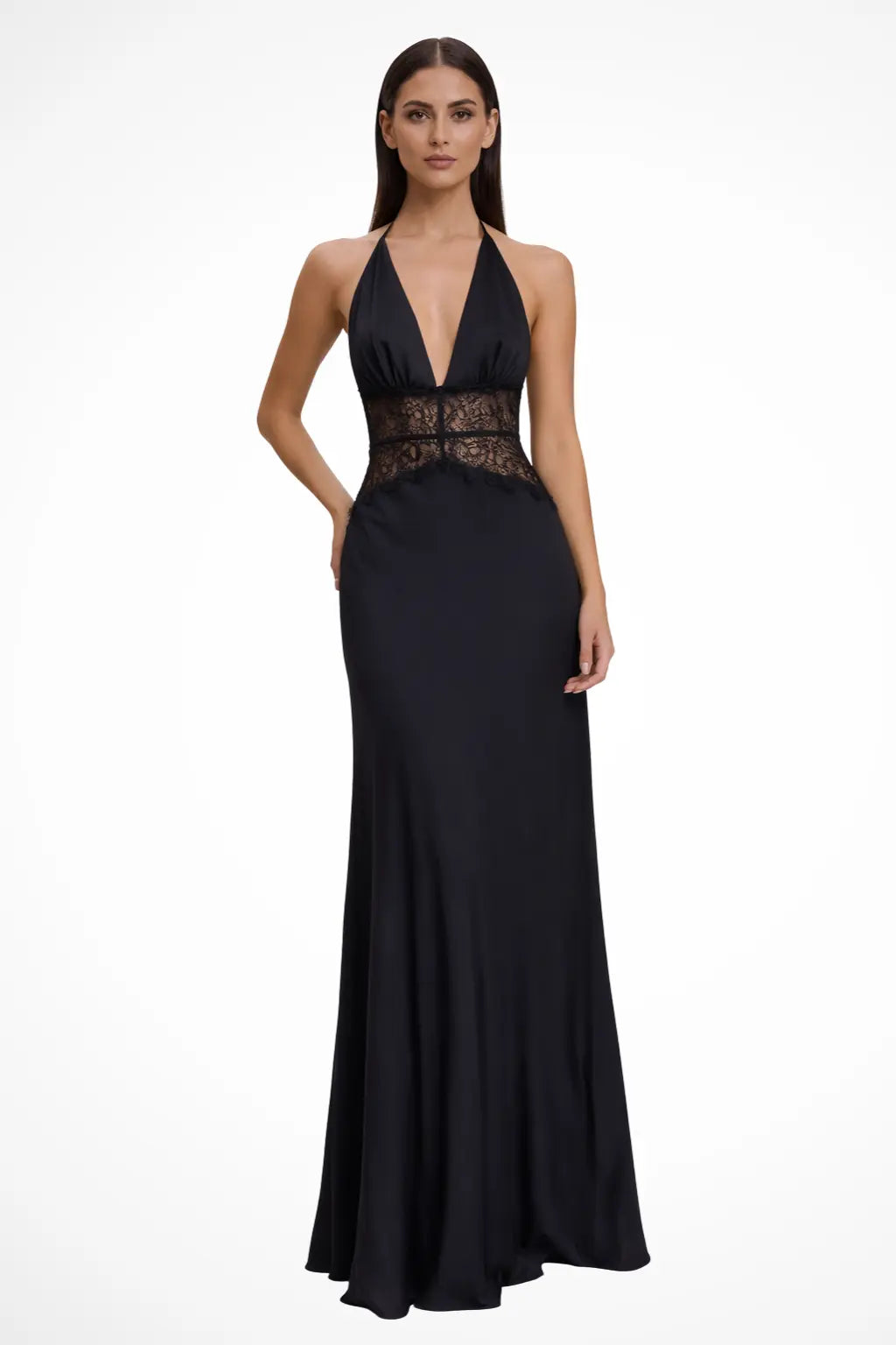 Imogen | Women Halter Neck Backless Maxi Wedding Guest Dress TARHUS  Dresses