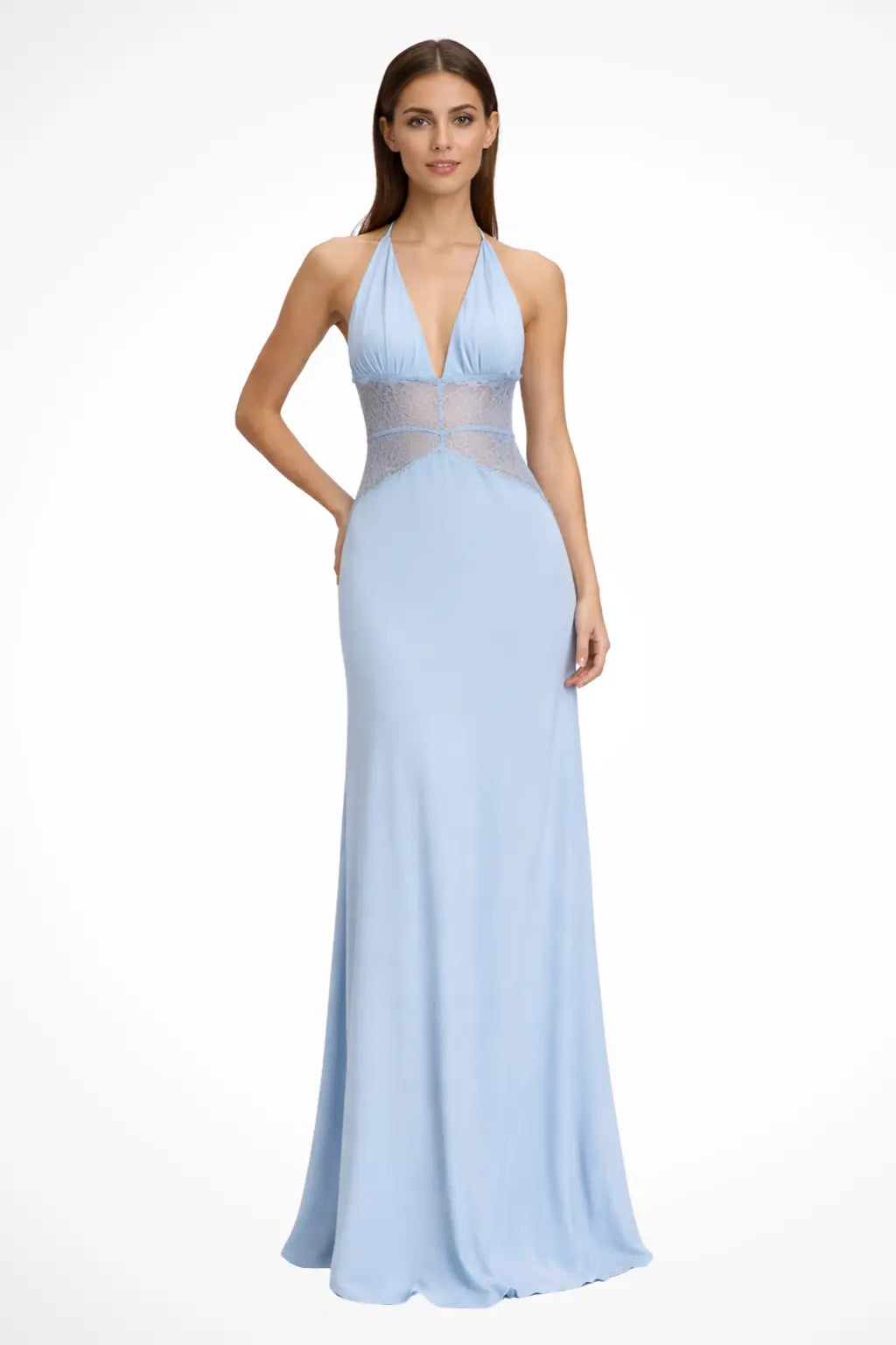 Imogen | Women Halter Neck Backless Maxi Wedding Guest Dress TARHUS  Dresses