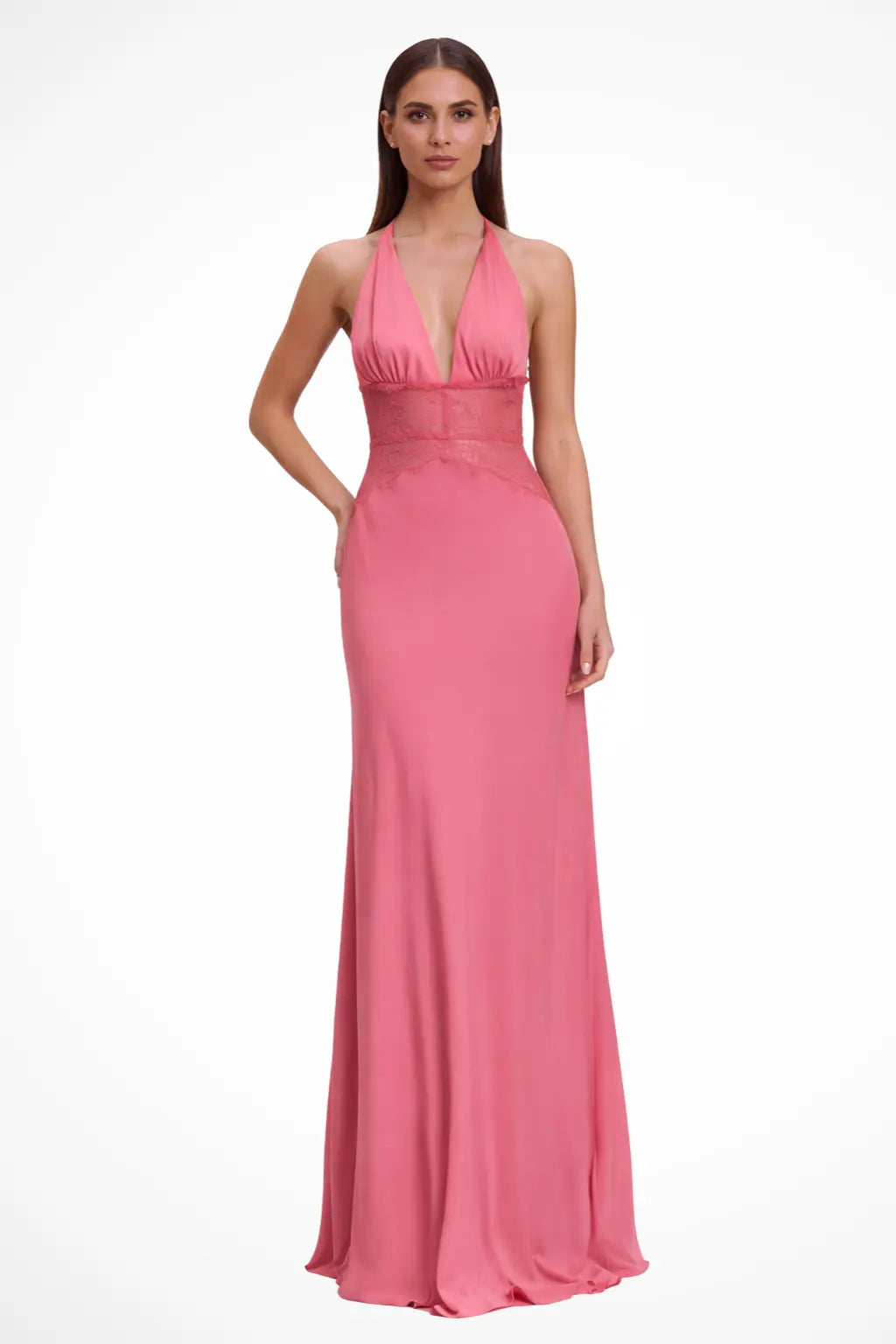 Imogen | Women Halter Neck Backless Maxi Wedding Guest Dress TARHUS  Dresses