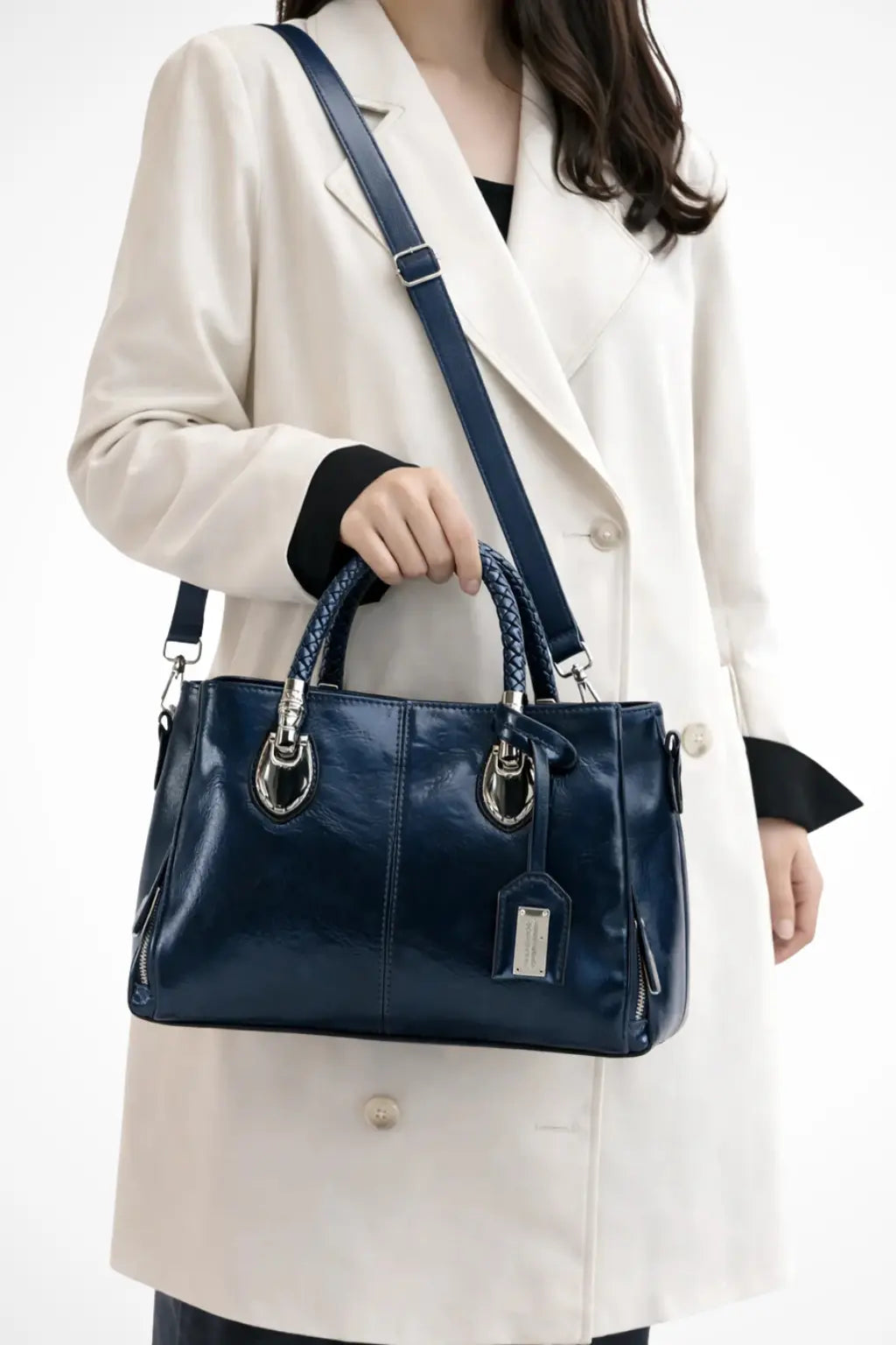 Valencia | Women Braided Handle Structured Handbag TARHUS