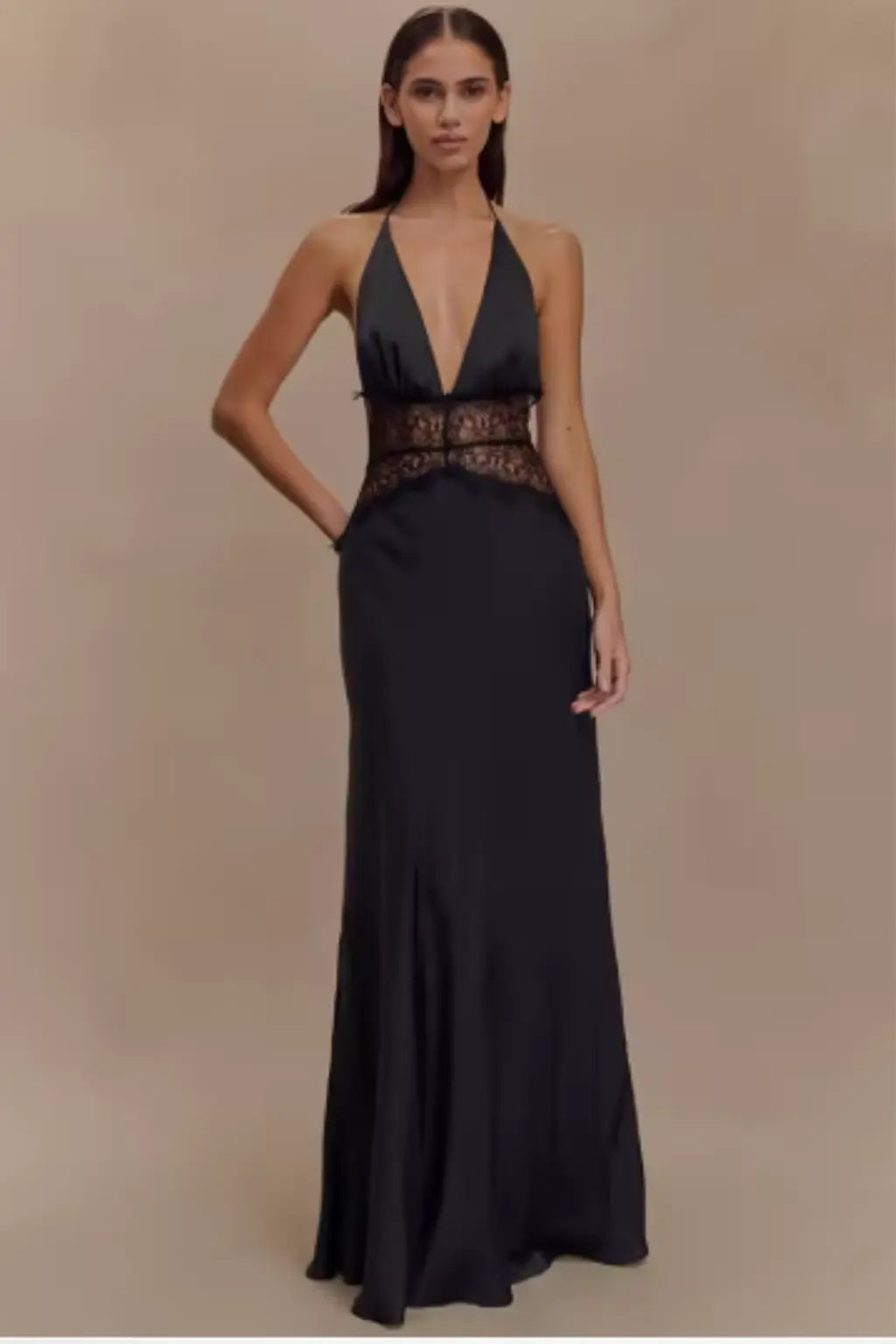 Imogen | Women Halter Neck Backless Maxi Wedding Guest Dress TARHUS  Dresses
