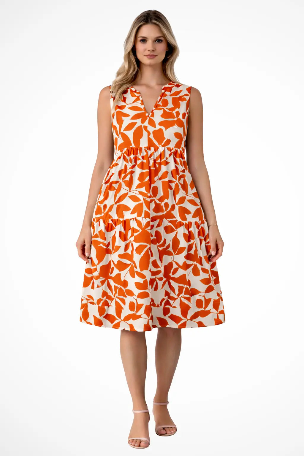 Amelia | Women Sleeveless V Neck Beach Boho Midi Dress TARHUS  Summer Dresses