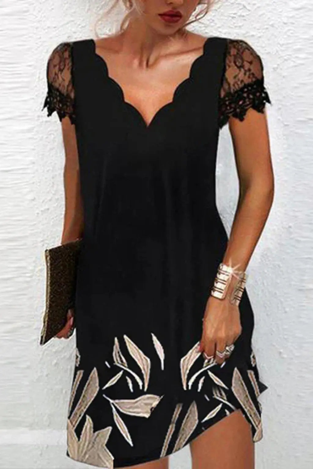 Harriet | Women Lace Sleeve Midi Wedding Guest Dress TARHUS  Dress