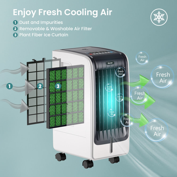 Aerocool | Portable Evaporative Cooler – 3-Speed Air Fan with Timer & 6L Tank TARHUS  Air Cooler