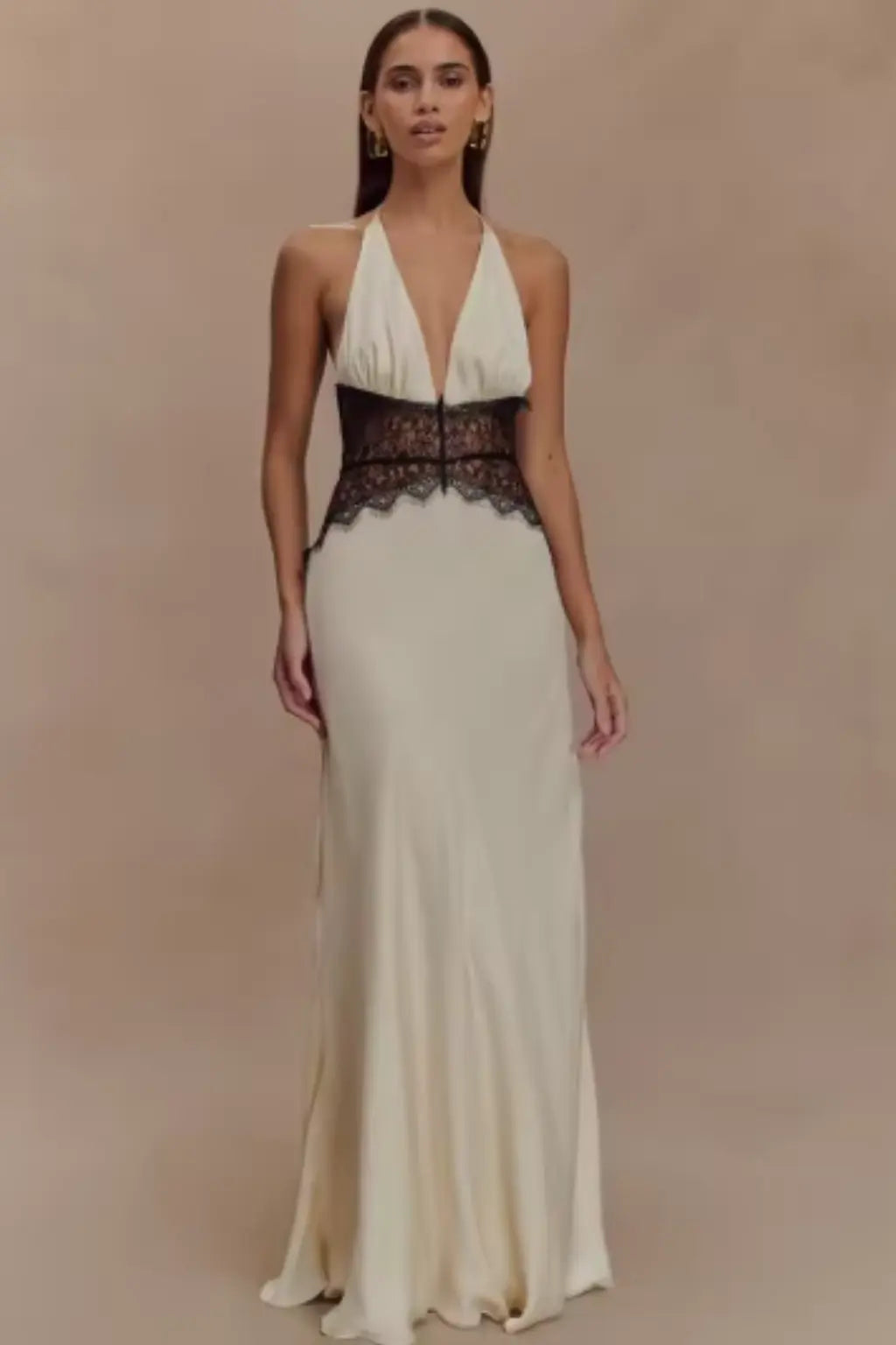 Imogen | Women Halter Neck Backless Maxi Wedding Guest Dress TARHUS  Dresses