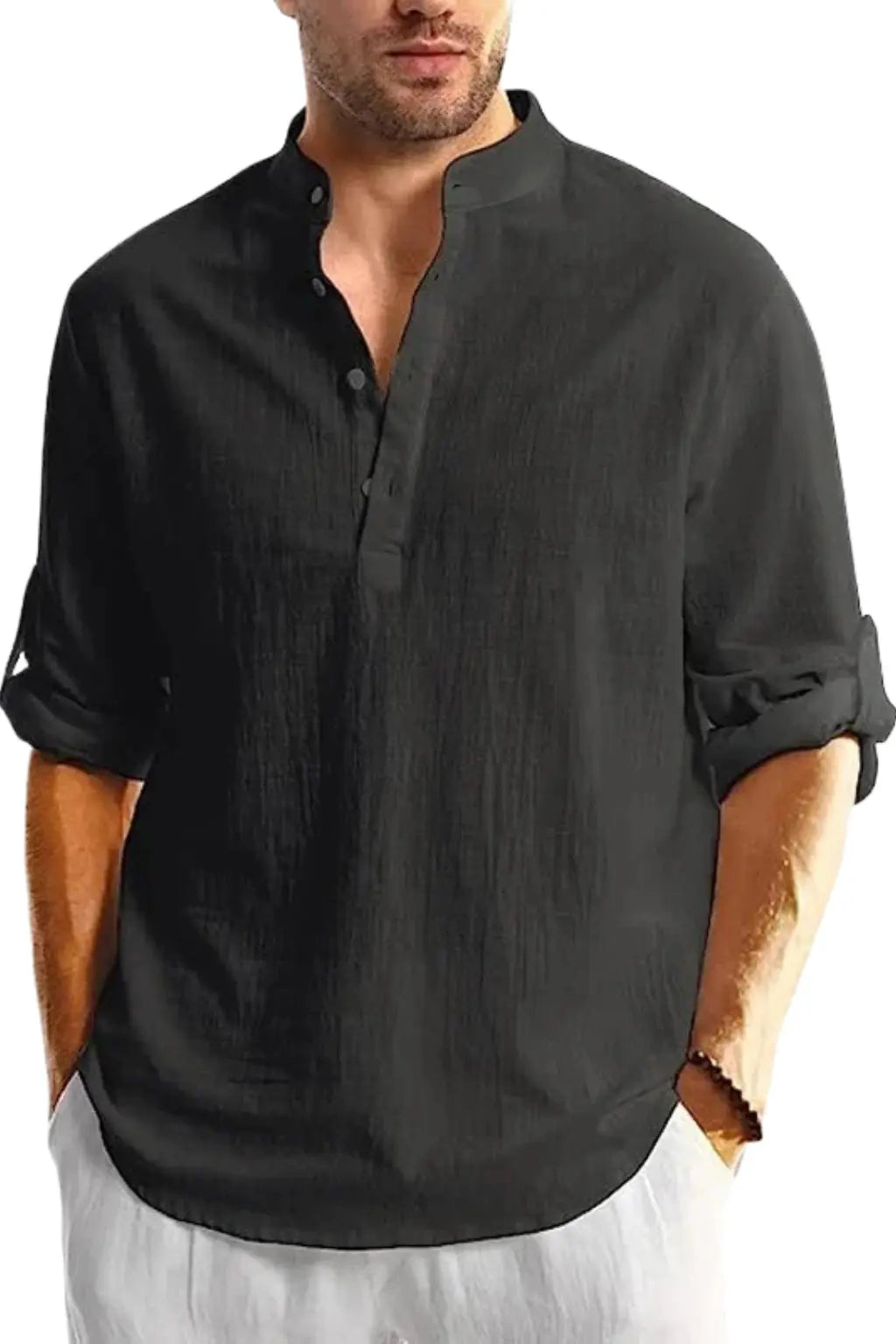 Aurelio | Men Collar Shirt Linen Summer Shirt TARHUS