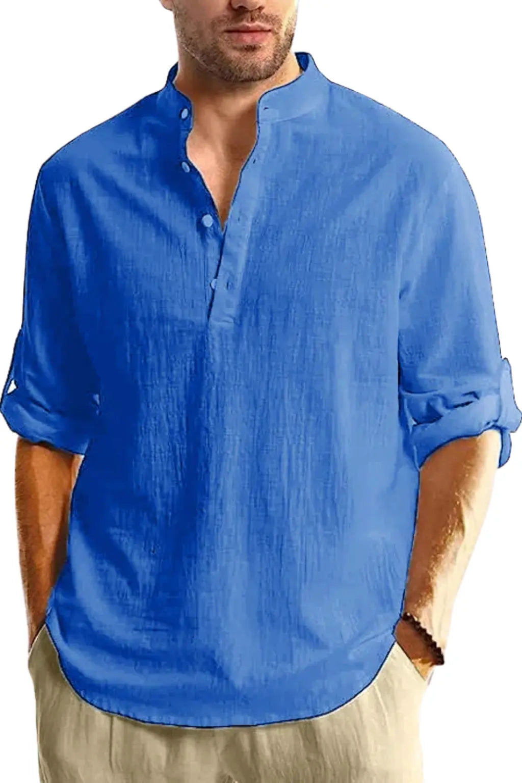 Aurelio | Men Collar Shirt Linen Summer Shirt TARHUS