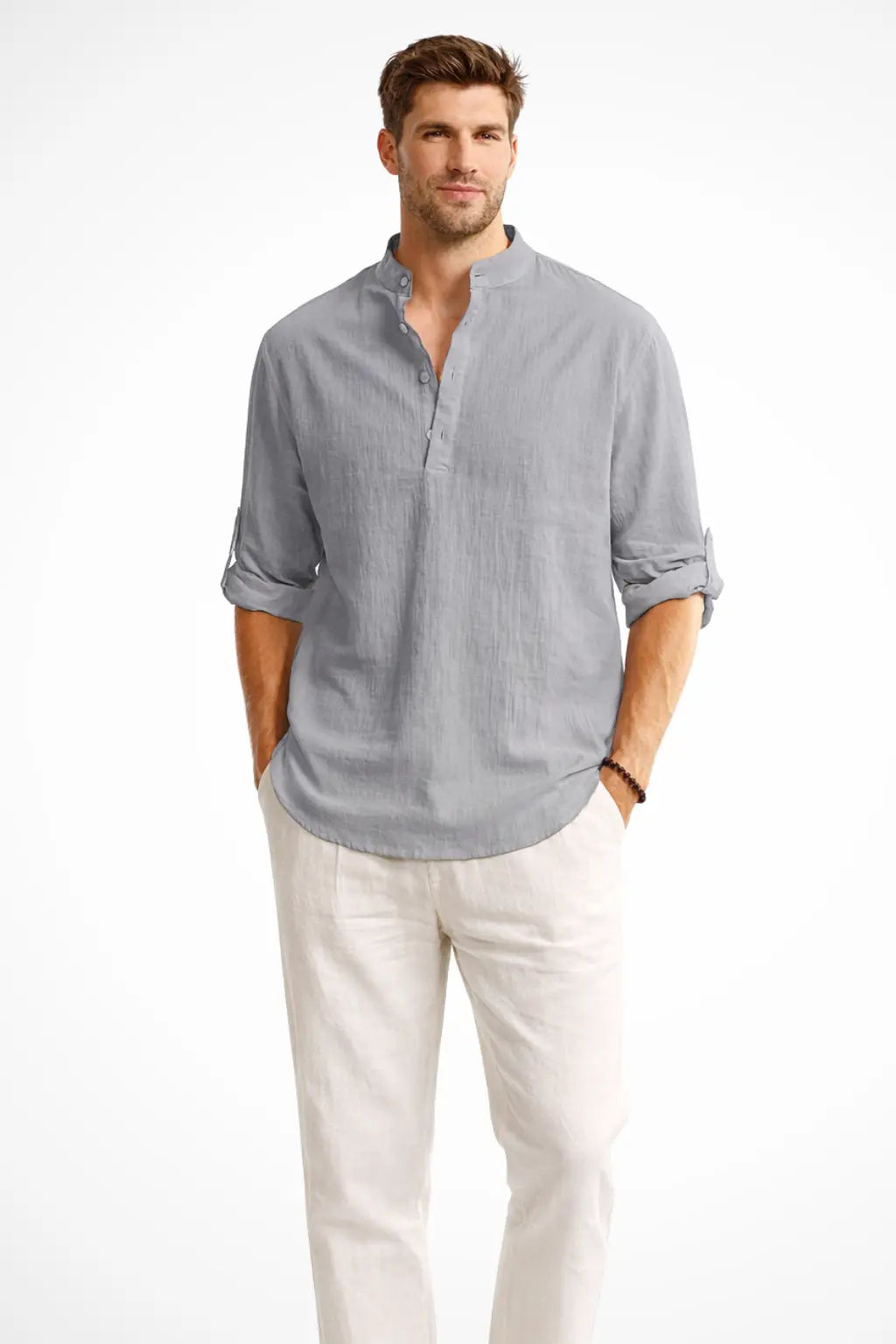 Aurelio | Men Collar Shirt Linen Summer Shirt TARHUS