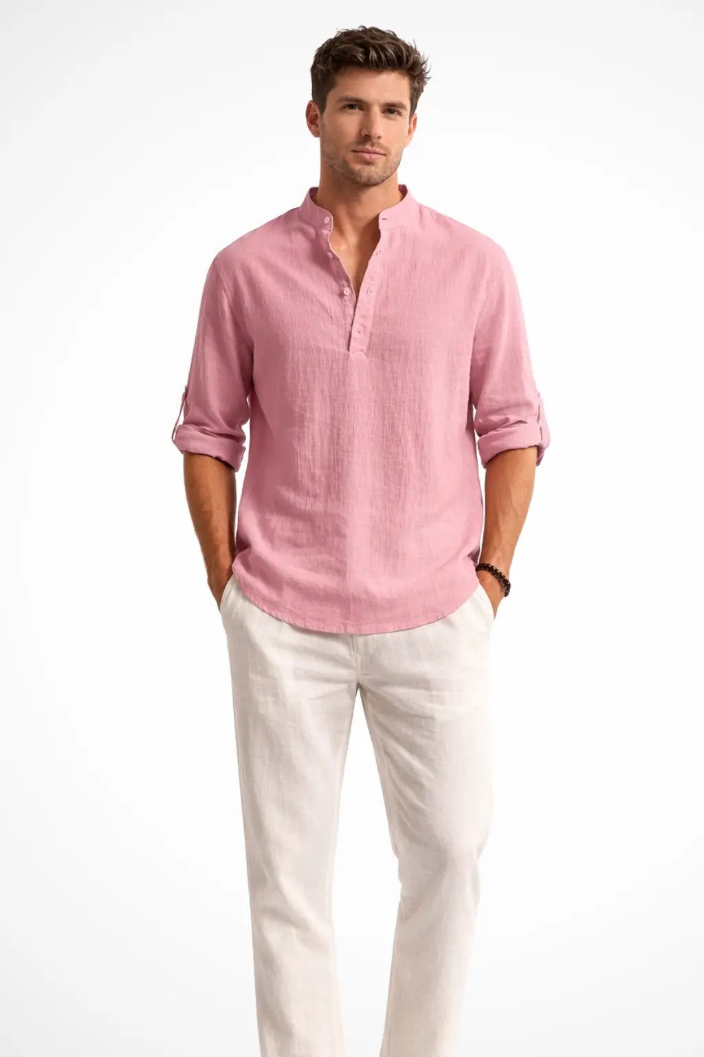 Aurelio | Men Collar Shirt Linen Summer Shirt TARHUS