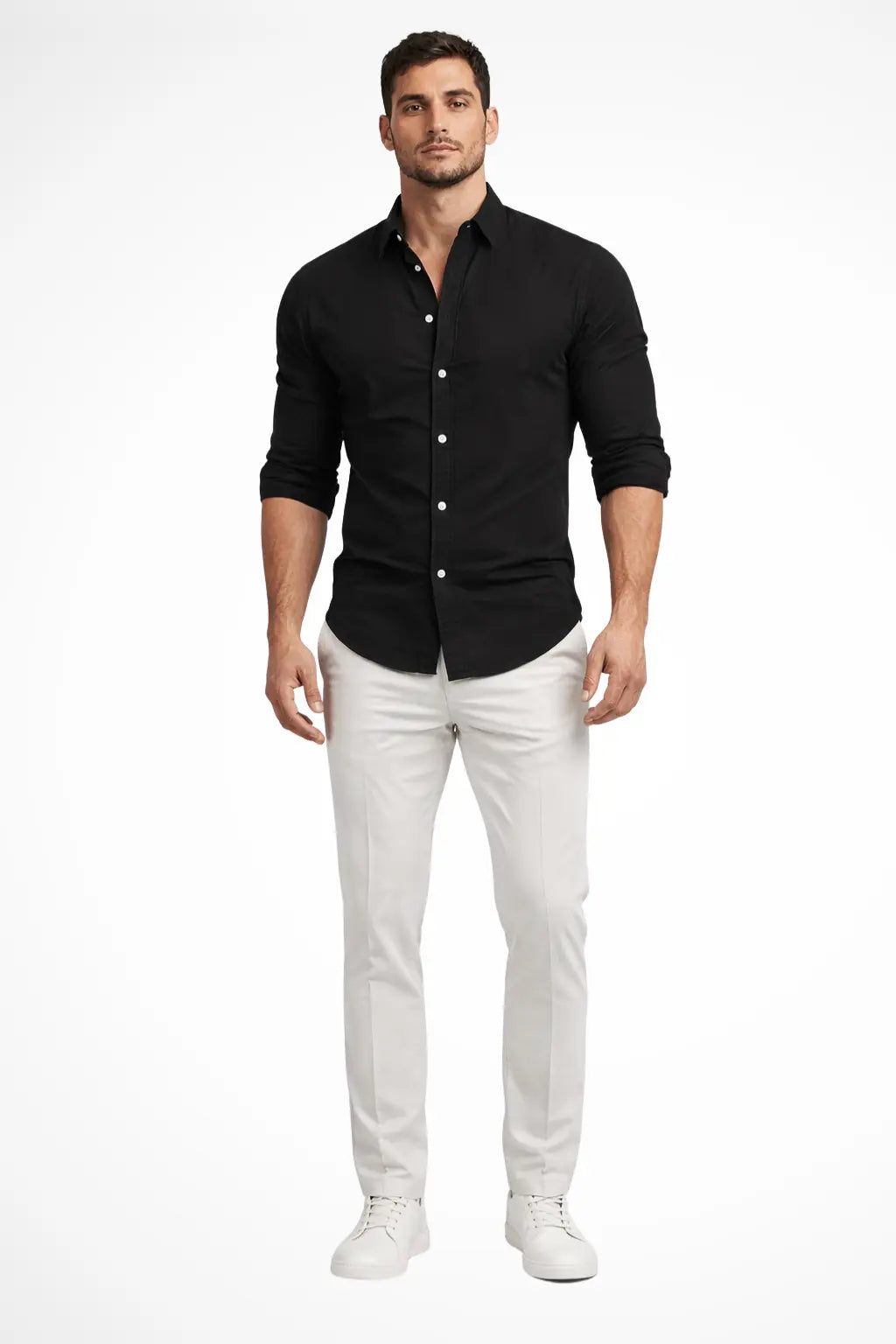Callum | Men Loose Fit Long Sleeve Cotton Lapel Casual Summer Shirt TARHUS