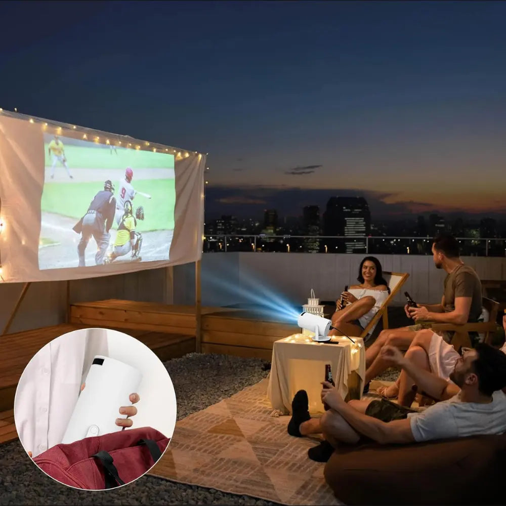 VistaCube Wireless Movie Projector - Portable Home Cinema - TARHUS