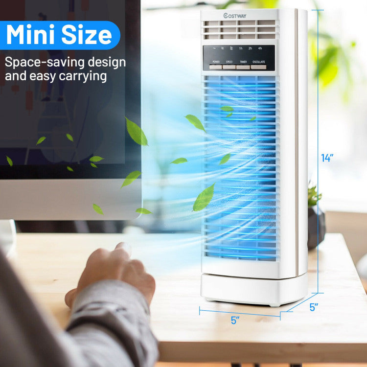 AeroCool | Small Desk Fan – Oscillating Tower with Timer & Quiet Operation TARHUS  Air Cooler
