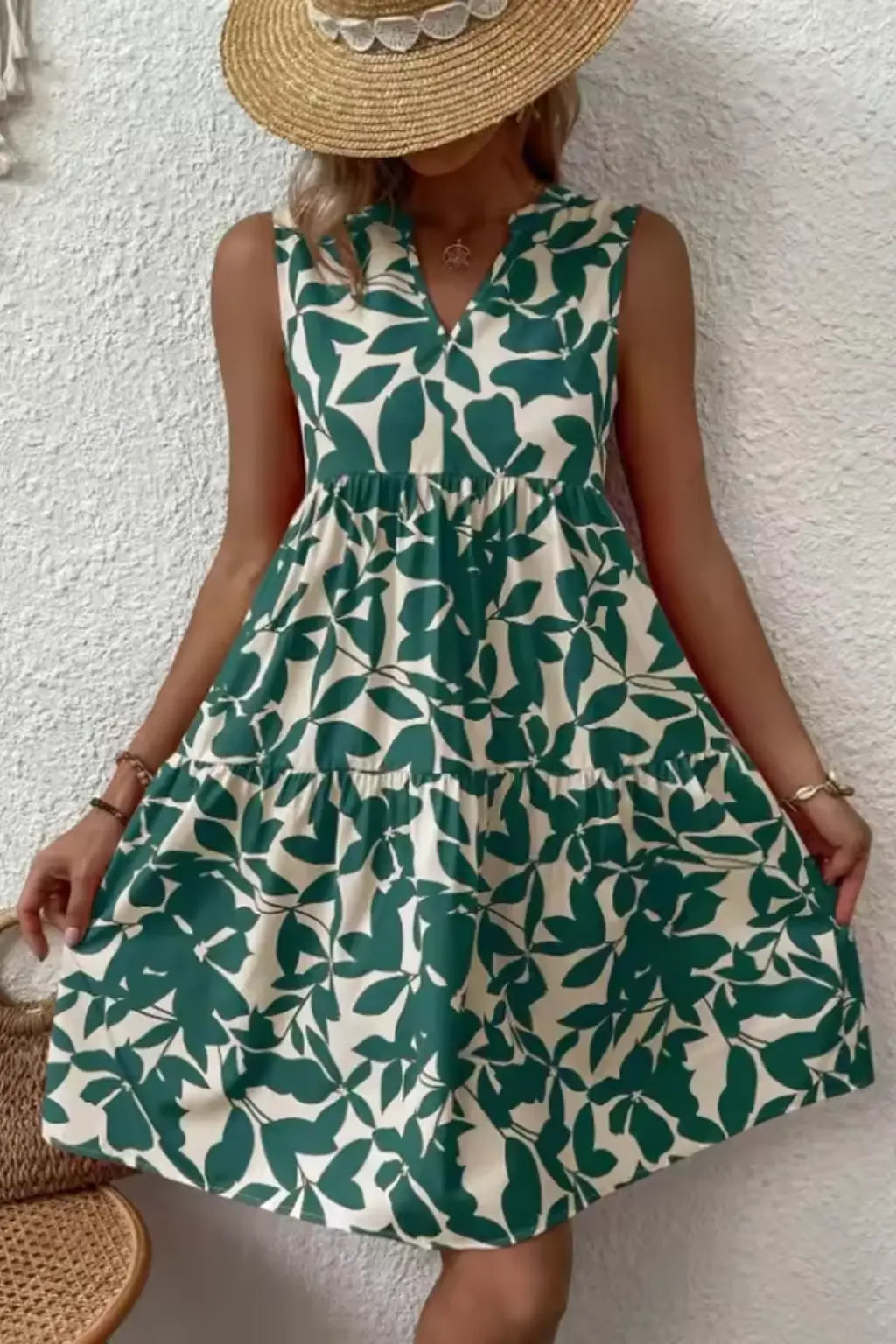 Amelia | Women Sleeveless V Neck Beach Boho Midi Dress TARHUS  Summer Dresses