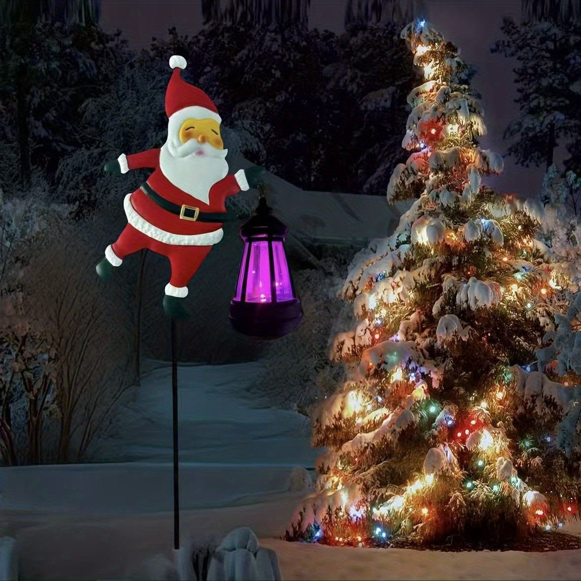 Solar-Powered Santa Lights – Warm LED Garden Pathway Decor | GlowPath TARHUS  Christmas
