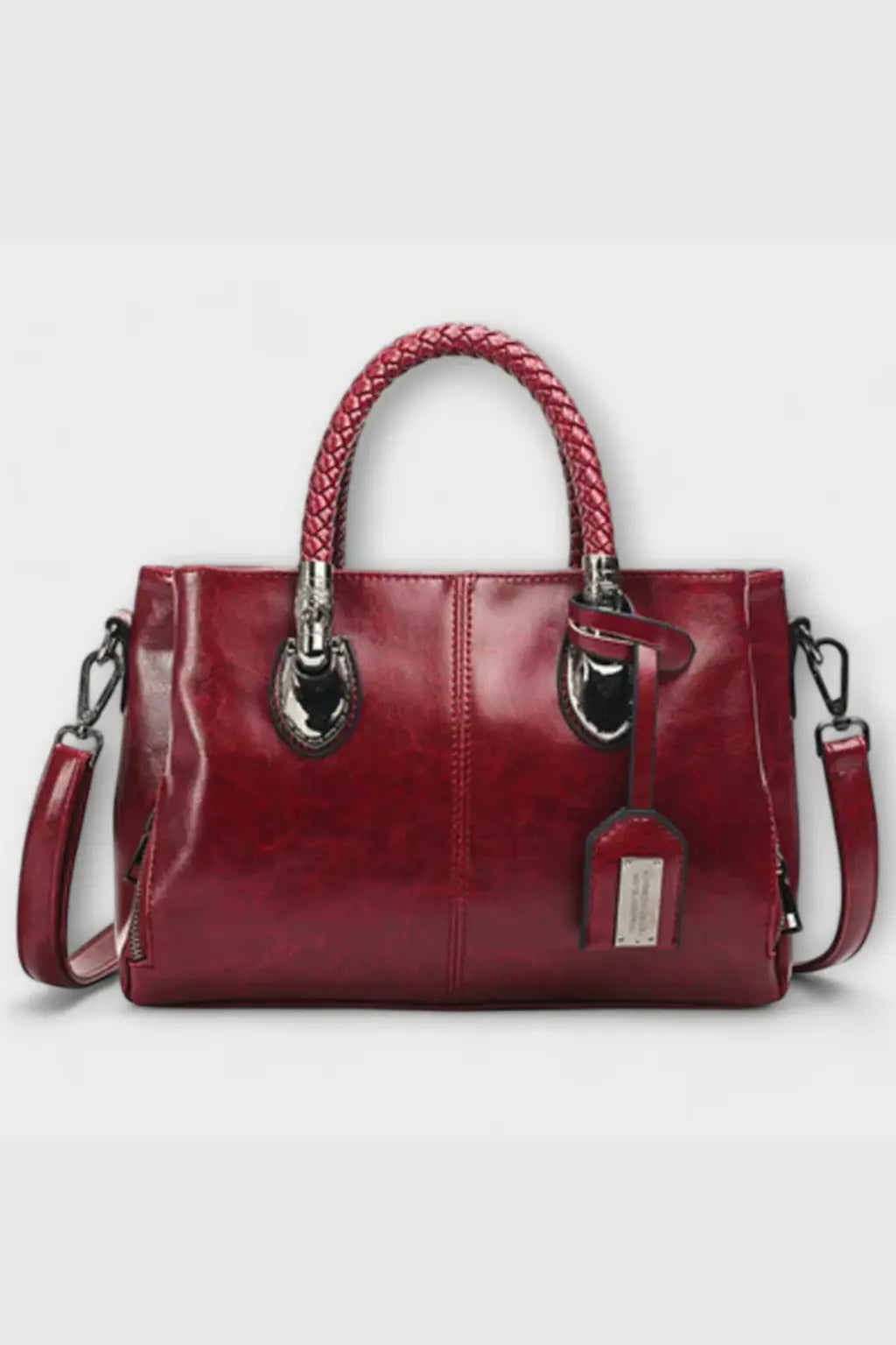 Valencia | Women Braided Handle Structured Handbag TARHUS